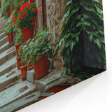 French Country Wall Art - Provence Home Decor with Floral Stairway