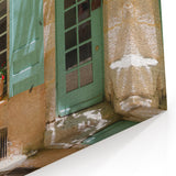French Village Art - Scenic Provence Cottage with Green Shutters