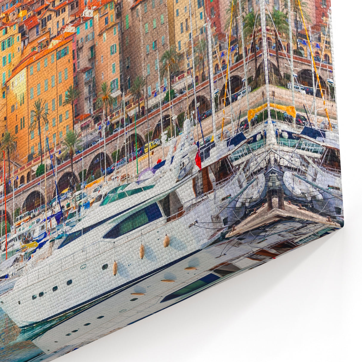 French Riviera Art - Colorful Cote d'Azur Scenic Mediterranean Wall Decor