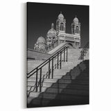 South of France Wall Art - Black and White Marseille Cathedral Decor