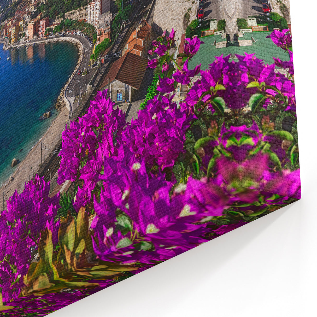 French Riviera Art - Scenic Cote d'Azur Mediterranean Coastline Wall Decor