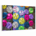 South of France Wall Art - Colorful Umbrellas French Village Decor