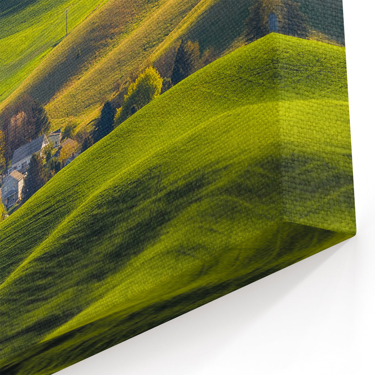 Palouse Region Art - Rolling Hills and Village Scene on Canvas or Acrylic