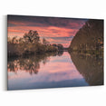 Scenic Provence Art - Tranquil River Sunset French Countryside Wall Decor