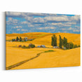 Palouse Region Art - Golden Wheat Fields and Farmhouses on Canvas or Acrylic