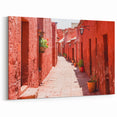 Red Stone Alleyway Print – Catalina Island Rustic Canvas Art