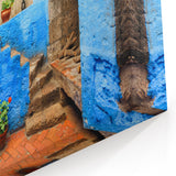 Blue Stone Stairway Print – Catalina Island Rustic Canvas Art