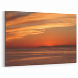 Golden Sunset Ocean Print – Catalina Island Coastal Canvas Art