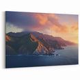 Mountain Sunset Coastline Print – Catalina Island Canvas Art