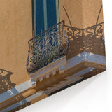 French Village Art - Provence Balcony and Windows in Sunlight