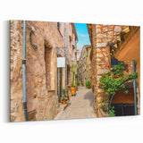 French Village Art - Stone Alleyway in Scenic Provence Countryside