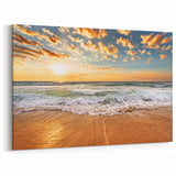 Serene Ocean Sunset Beach Canvas Photography Print - Fort Lauderdale Wall Art