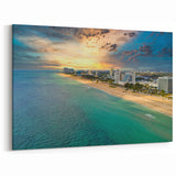 Florida Coastal Cityscape Print - Fort Lauderdale Skyline Wall Art