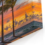 Fort Lauderdale Palm Trees Sunset Art - Florida Coastal Wall Print