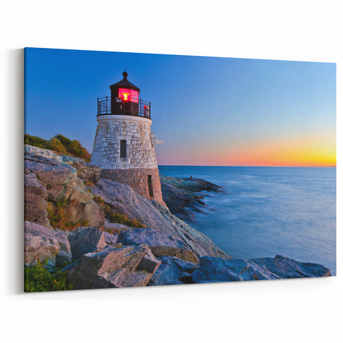 Marco Island Canvas Prints - Vibrant Blue Coastal Sunset Photography Art