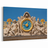 French Palace Wall Art – Versailles Clock and Sculpture Décor Print