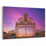 Royal Palace Artwork – Golden Versailles Gate with Sunset Sky Décor