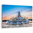Versailles Landscape Art – Golden Fountain at Sunset for Elegant Décor