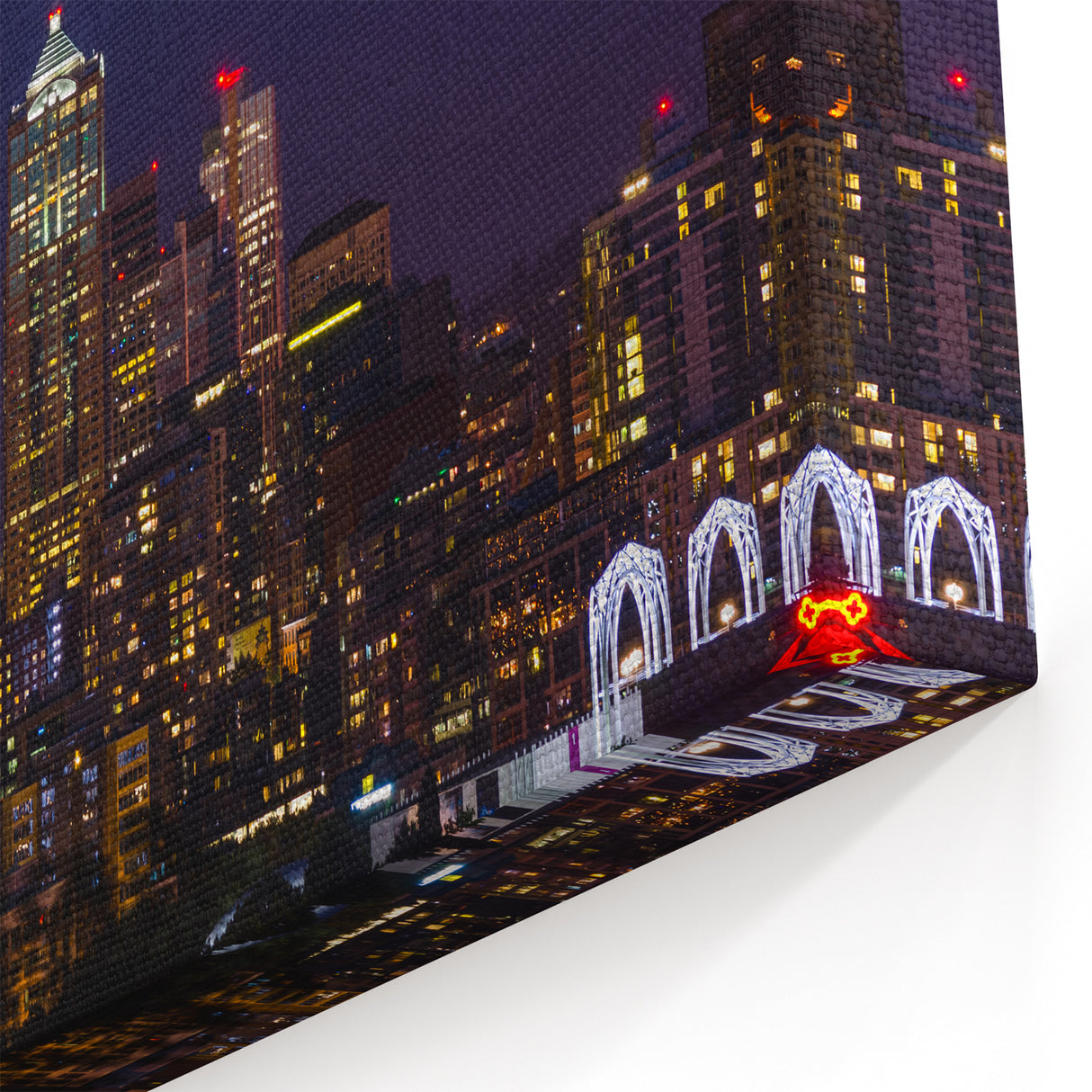Seattle Canvas Art - Nighttime Seattle Skyline with Iconic Landmarks