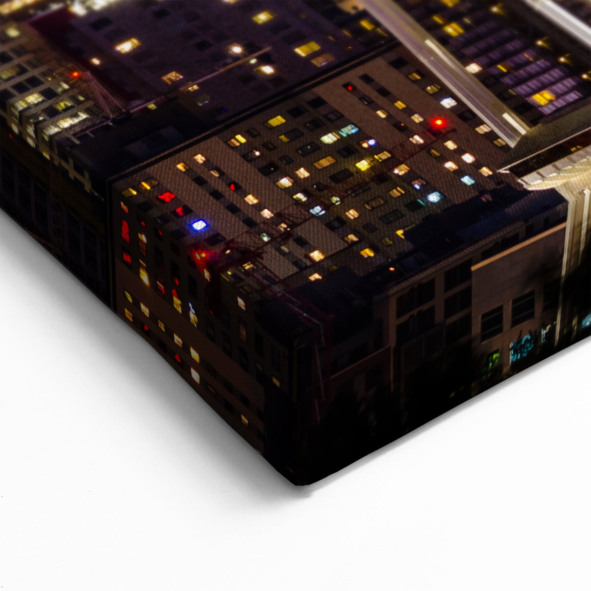 Seattle Canvas Art - Nighttime Seattle Skyline with Iconic Landmarks