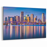 Miami Skyline Art – Vibrant Cityscape Canvas Print for Home Decor