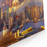 Seattle Landscape Art - Sunset Over Seattle Skyline Wall Décor