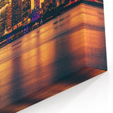 Miami Sunset Skyline Art – Vibrant Cityscape Canvas for Home Decor