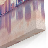 Miami Pastel Skyline Art – Modern Cityscape Canvas for Home Decor
