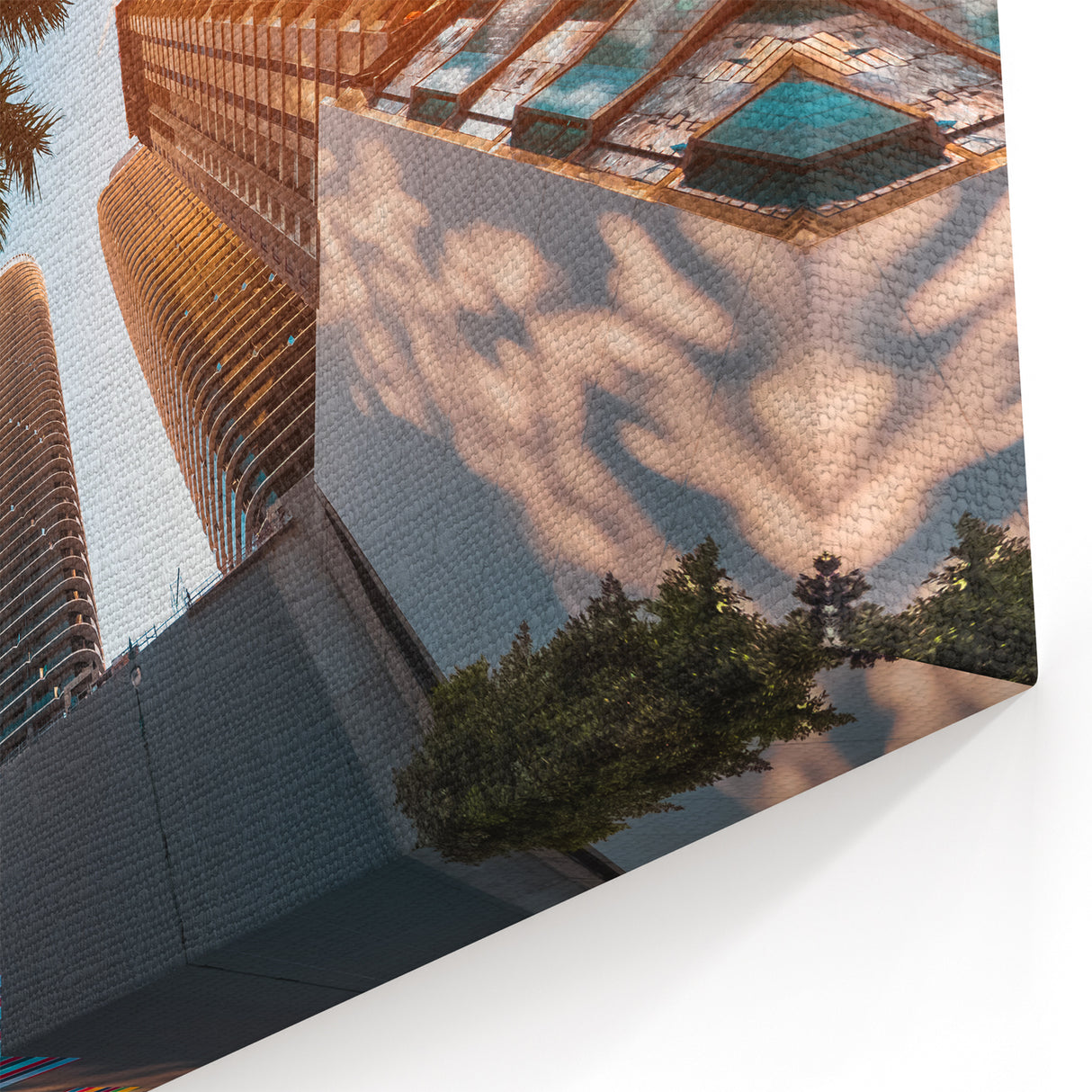 Miami Skyline Art – Modern Cityscape Architecture Canvas for Home Decor