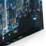 Seattle Framed Art - Space Needle and Illuminated Skyline Wall Print