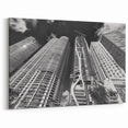 Miami Black and White Art – Modern Cityscape Architecture Canvas Print