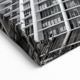 Miami Black and White Art – Modern Cityscape Architecture Canvas Print