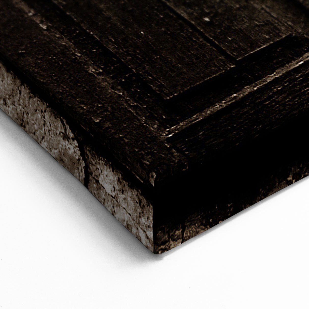 Rustic Masonry Wall Art - Aged Window in Brick & Stone Canvas Print