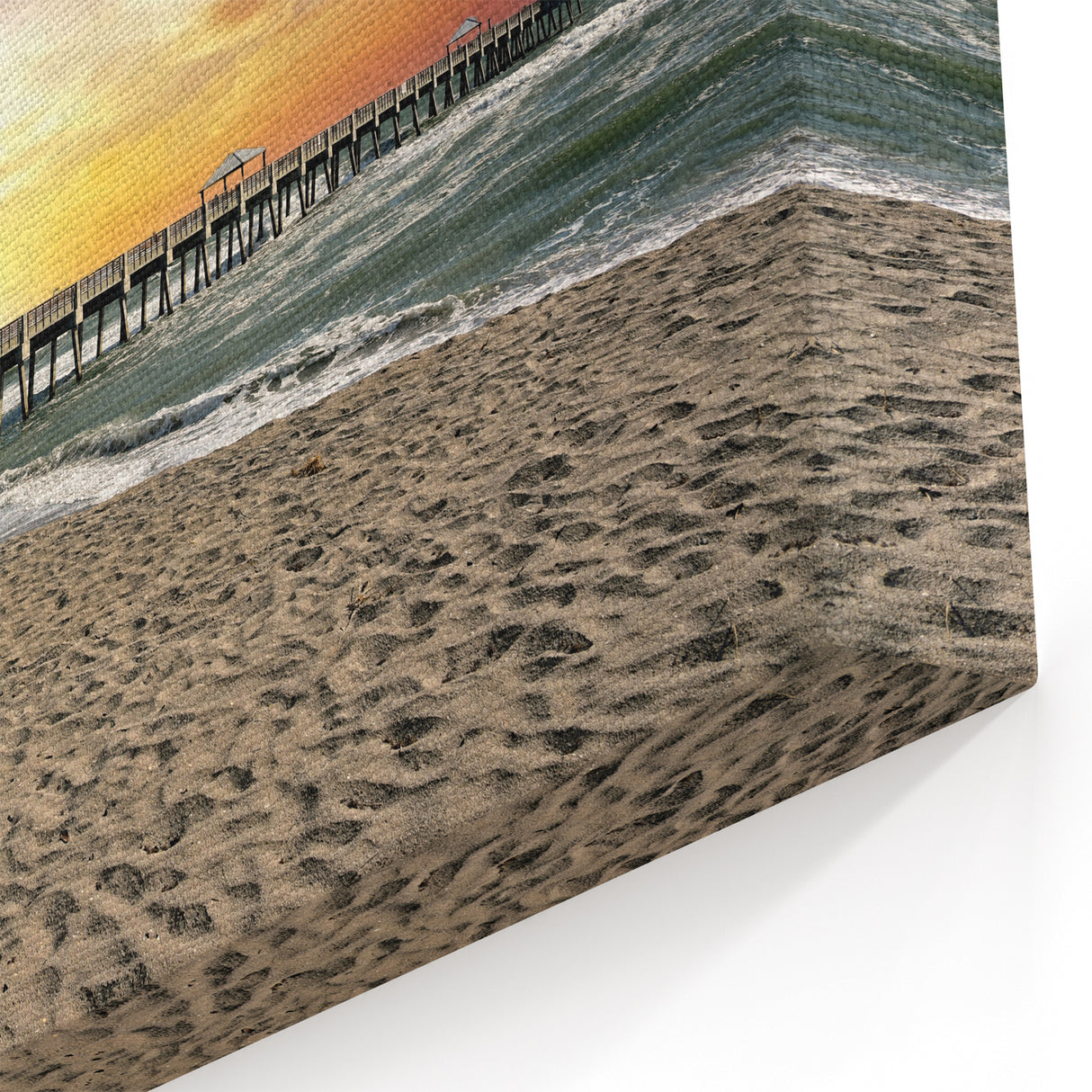 Palm Beach Pier Art - Ocean View Florida Scenic Photography on Canvas