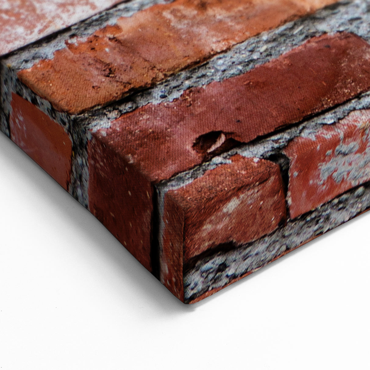 Masonry Wall Art - Shattered Glass Window on Red Brick Wall Canvas Print