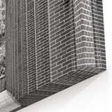 Masonry Wall Art - Black and White Arched Brick Corridor Canvas Print