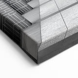 Masonry Wall Art - Black and White Arched Brick Corridor Canvas Print