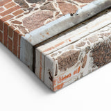 Masonry Wall Art - Boarded Window on Brick and Stone Wall Canvas Print