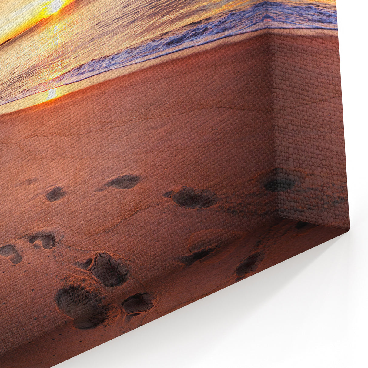 Wellington Landscape Paintings - Sunset Beach Footprints New Zealand Art