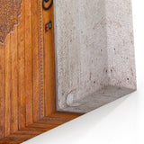 Masonry Wall Art - Ornate Wooden Door in Stone Frame Canvas Print