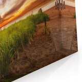 Wellington Harbor Art - Scenic Sunset over Coastal Grassland Print