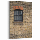 Masonry Wall Art - Rustic Window on Weathered Brick Wall Canvas Print