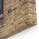 Masonry Wall Art - Rustic Window on Weathered Brick Wall Canvas Print