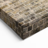 Masonry Wall Art - Rustic Window on Weathered Brick Wall Canvas Print