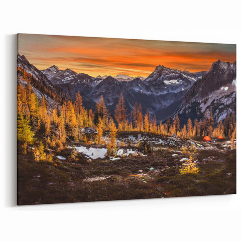 Majestic Cascade Mountains at Sunset – Scenic Landscape Photography Art