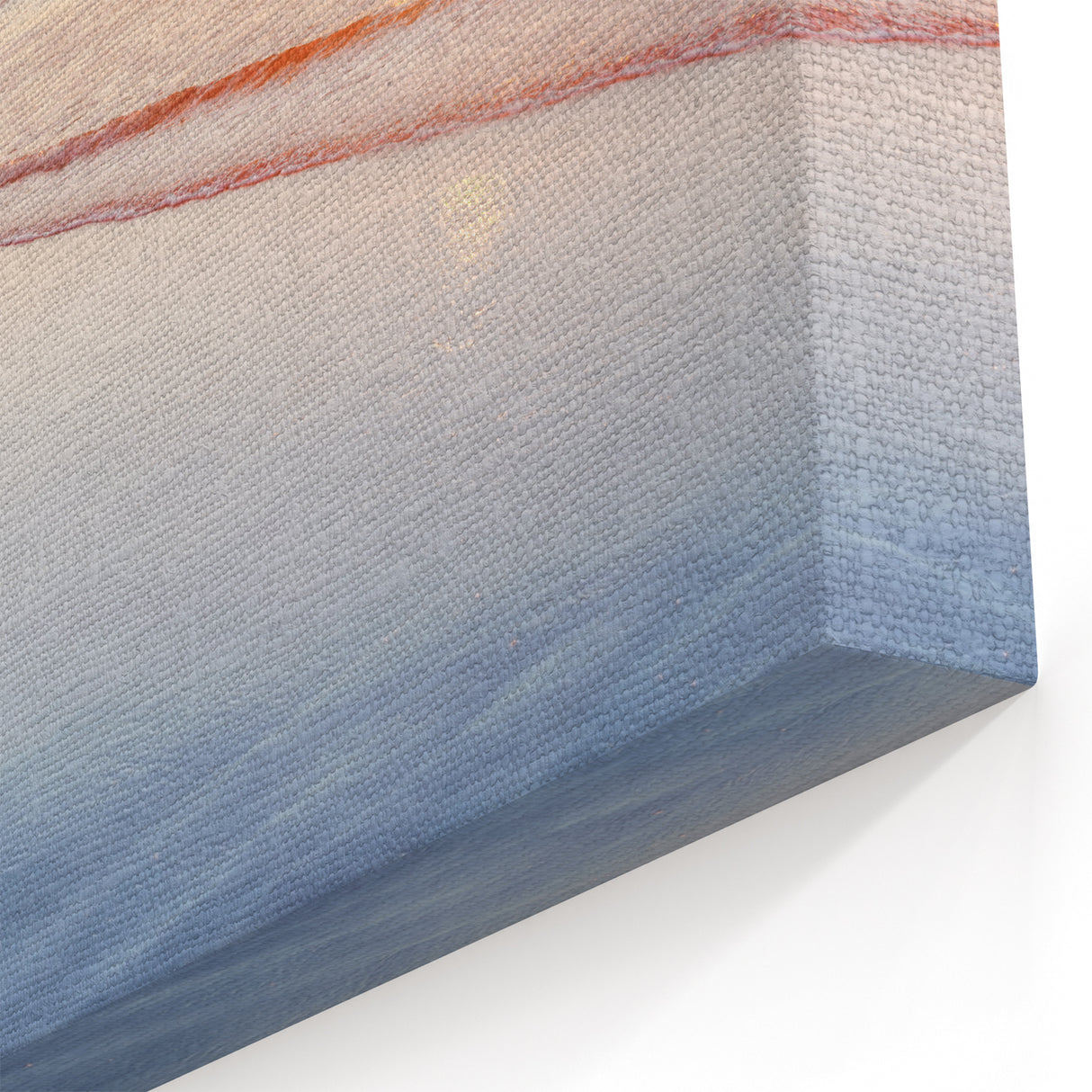 Wellington Harbor Art - Seagull on Tranquil Beach at Sunrise Canvas Print