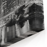 Black and White Tampa Skyline Art – Classic Night Cityscape Wall Art