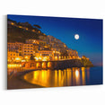 Amalfi Coast Canvas Prints - Moonlit Coastal Landscape Art