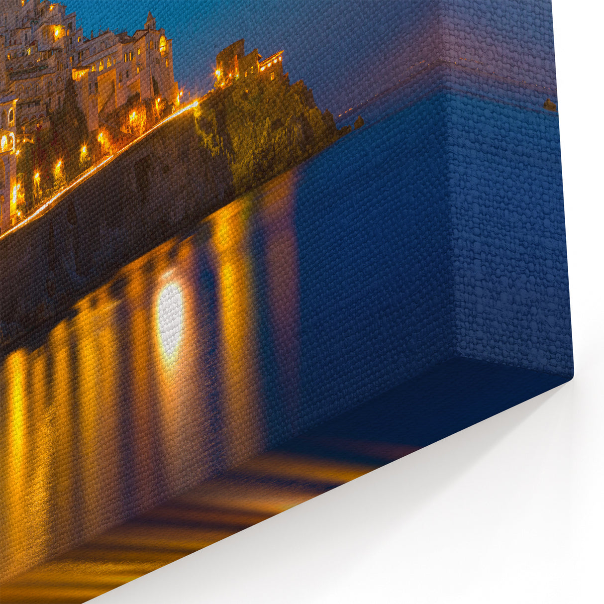 Amalfi Coast Canvas Prints - Moonlit Coastal Landscape Art