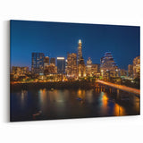 Austin Photography Decor - Nighttime City Lights Austin Skyline Posters